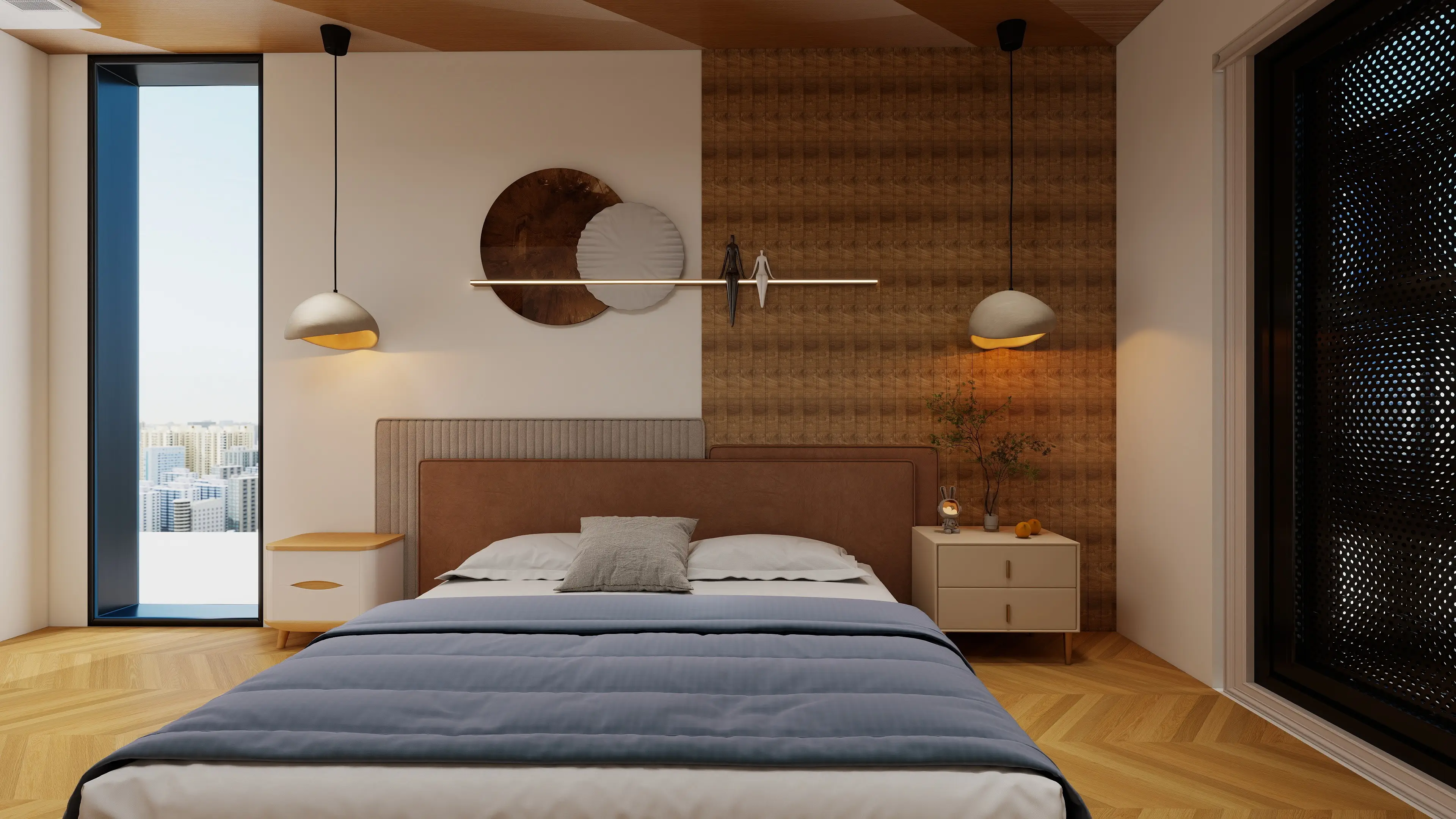 Modern minimalist basalt stone villa exterior