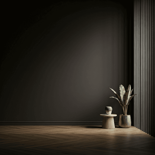 Dark abstract luxury home interior