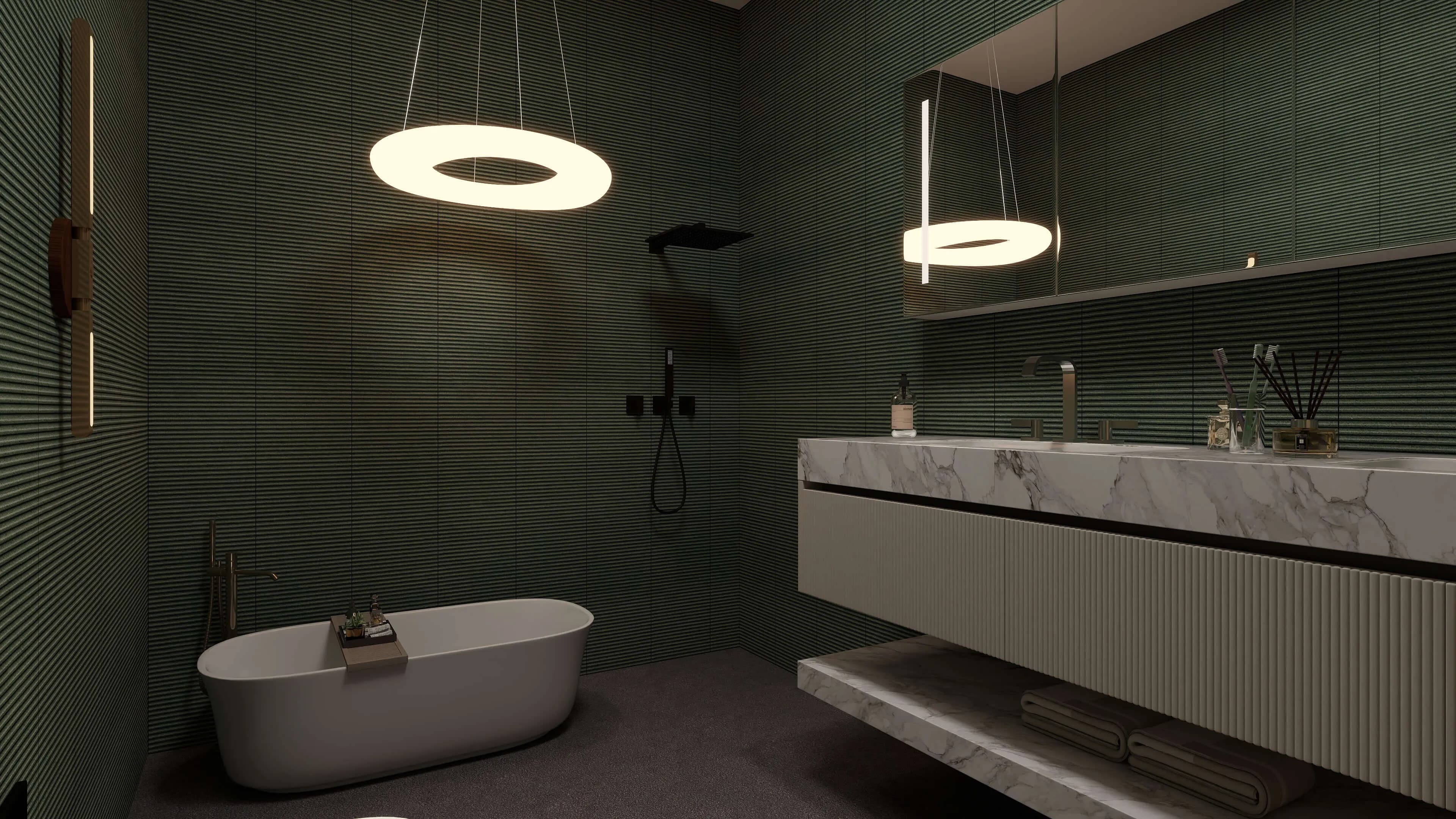 Modern architectural lines with shadow play