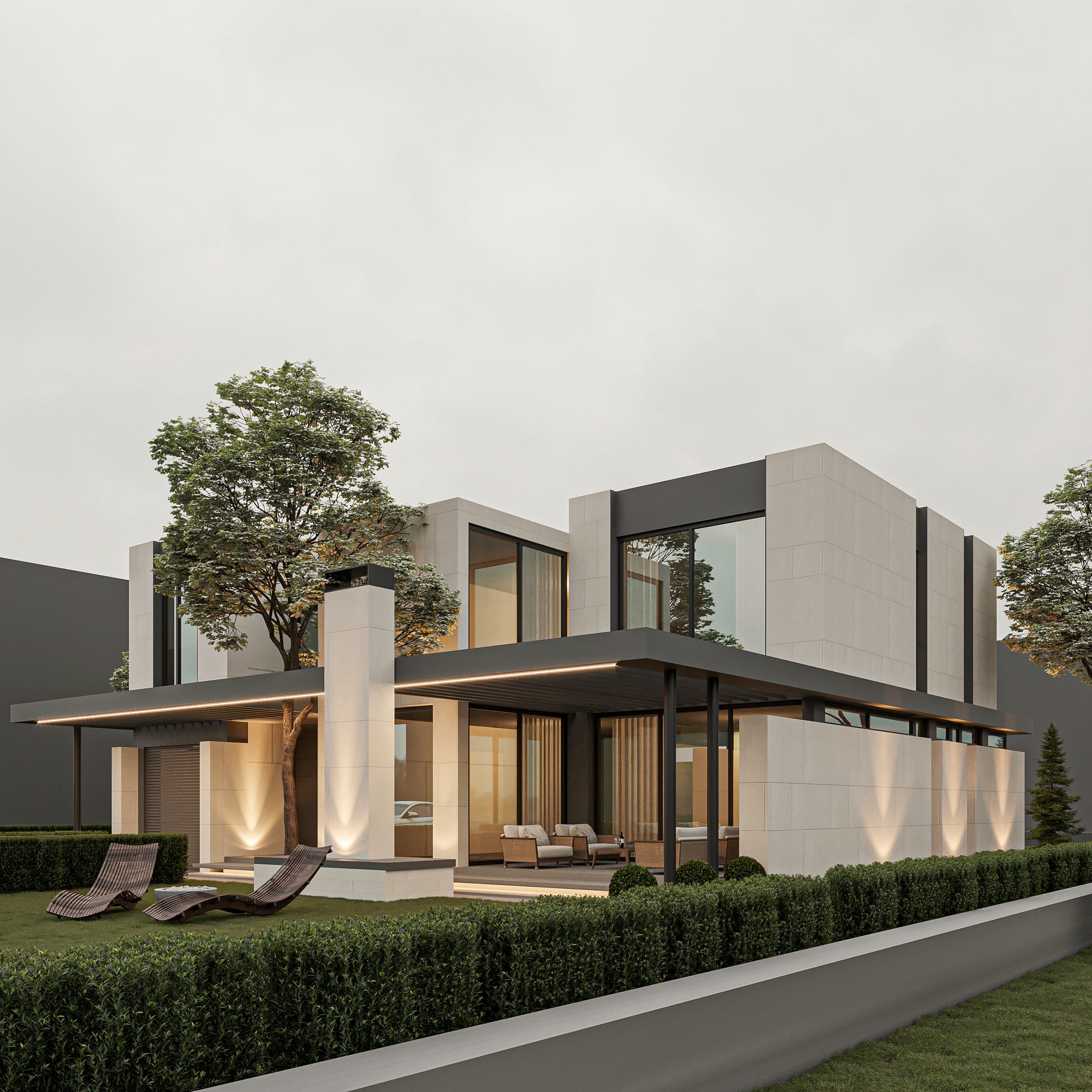 Architect and engineer collaborating on blueprints